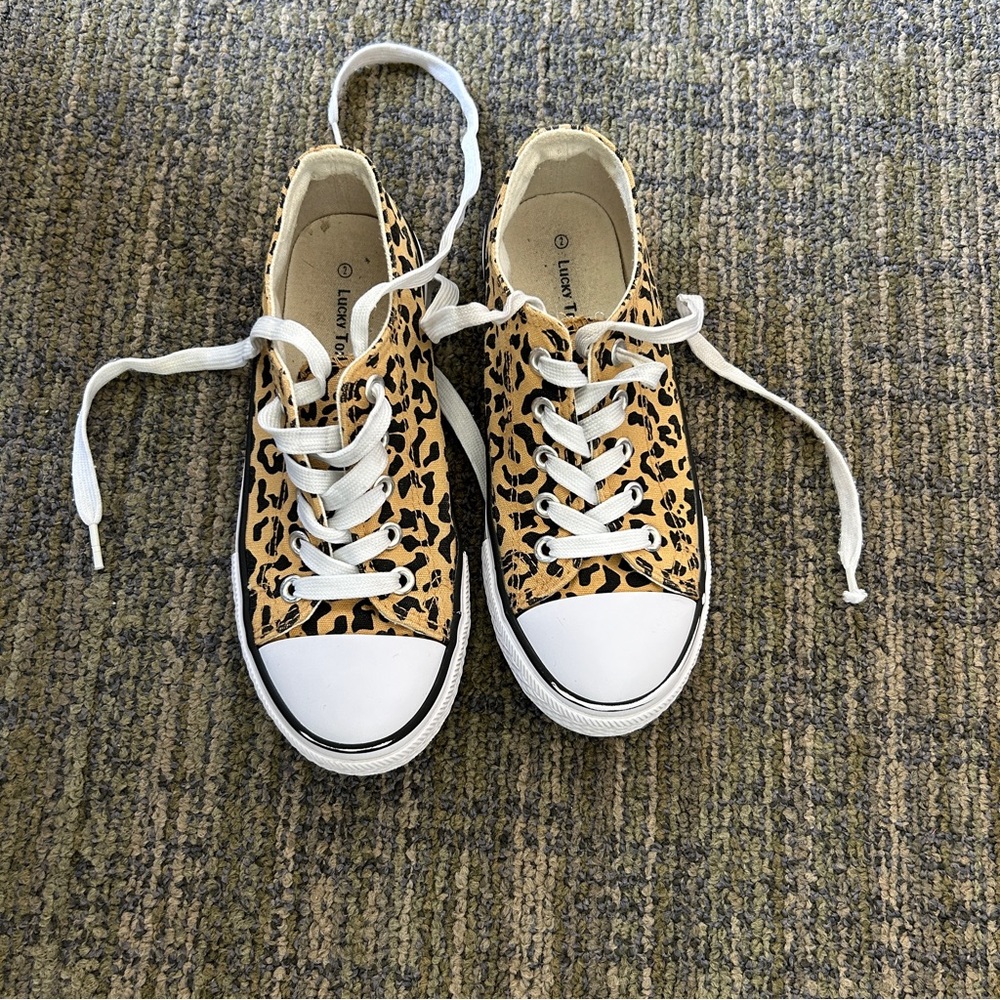 Leopard Print Kids Sneakers